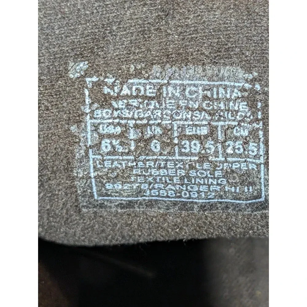 VTG Polo Ralph Lauren Ranger Boots Brown Canvas Leather Buckle Sz 6.5 EUC